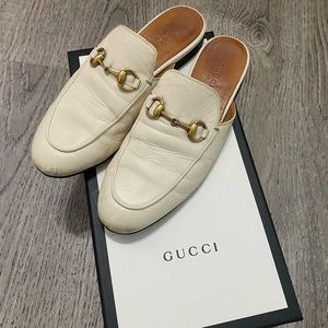 Gucci women’s Princetown Horsebit Mule Cream size 36